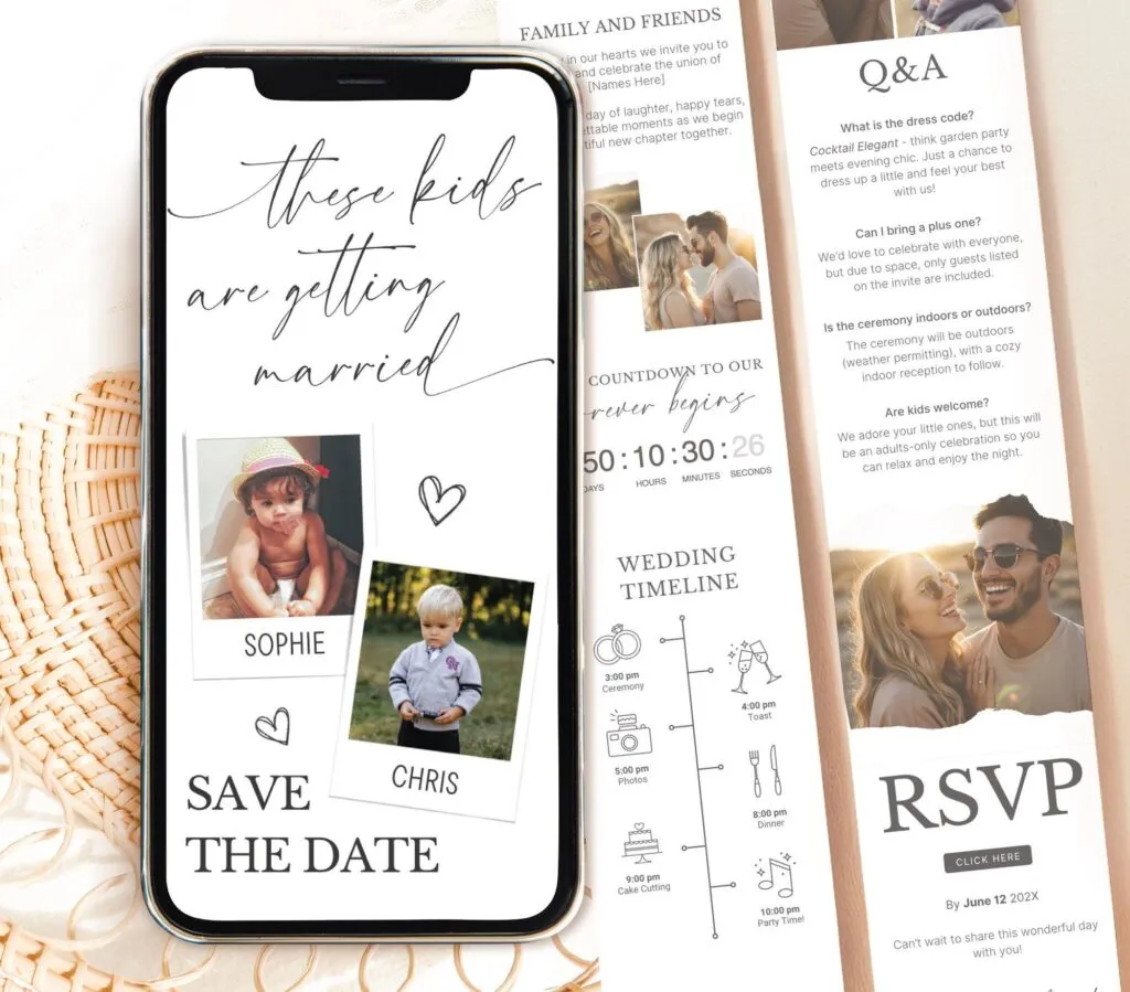 Customizable Wedding Website Template | RSVP Canva Invite