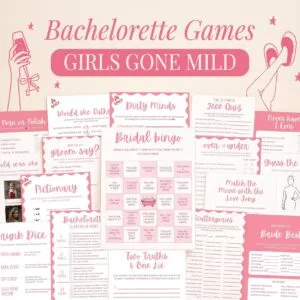 Girls Gone Mild Bachelorette Games | Printable Game Bundle
