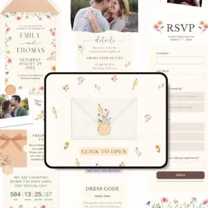 Spring Wedding Website Invitation | Wildflower Floral RSVP
